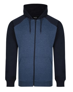 Bigdude Zip Thru Raglan Sleeve Hoody Navy/Denim